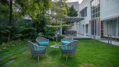 Backyard in Jayabheri Villa