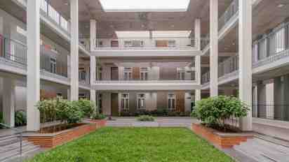Courtyard in Vedic Vidya Kendra Holistic Centre