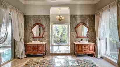 Powder Room in Courtyard Mansion