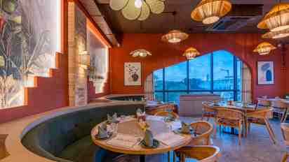 Restaurant Interior With Round Table in Kake Di Hatti Restaurant