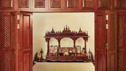 Pooja Room in Mythilyas Bungalow