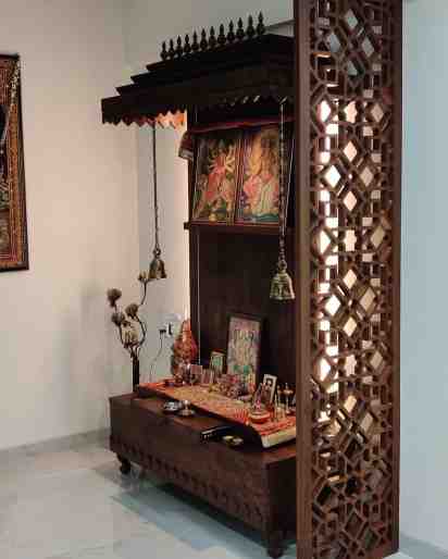 Partition Pooja Mandir In Residence In Mumbai
