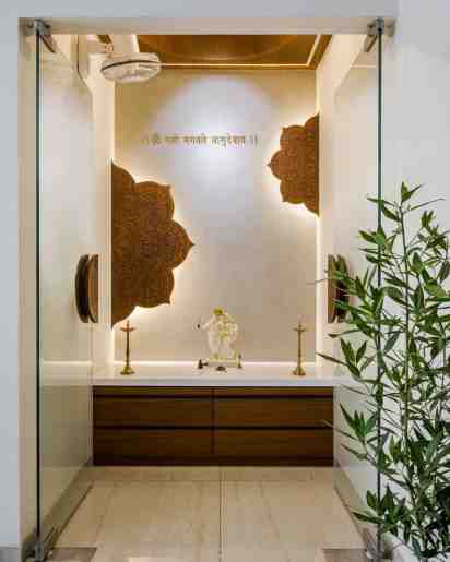 Pooja Room in Inshavasyam Residence