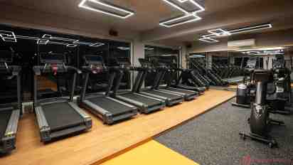 Gymnasium Interior with LED Pendent Light in Robur Fitness Hub