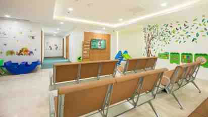 Hospital Waiting Area in Aakash Healthcare