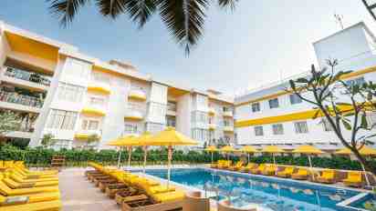 Swimming Pool In Bloomrooms Calangute Hotel