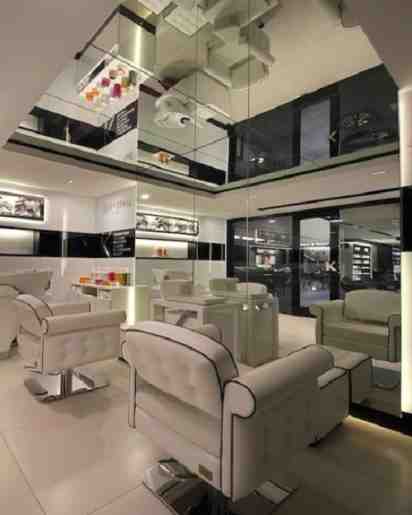 Salon Interior of Mirrors Salon