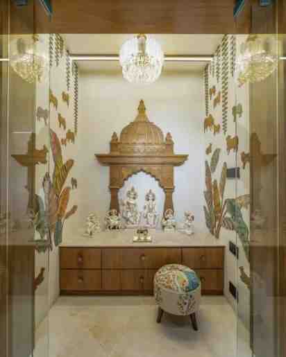 Pooja Room Designed by MJB Architects