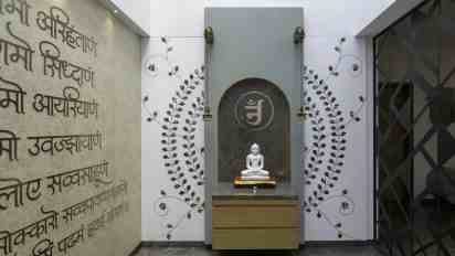 Pooja Room in The Courtyard House