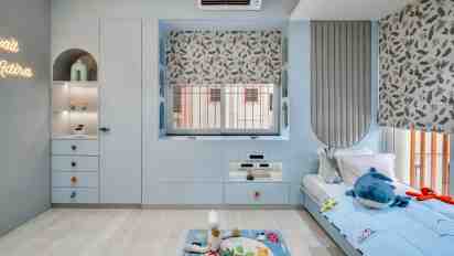 Kids Bedroom In Calm Canvas Apartment