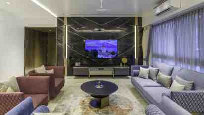 Living Room in Blue Notes Apartment