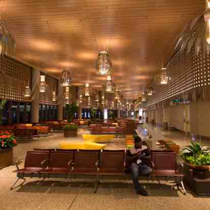 Airport Waiting Area in Chhatrapati Shivaji Maharaj International Airport Terminal- 2