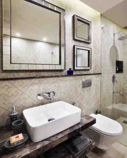 Linear Bathroom in Phoenix Oberhaus Mockup Apartment
