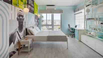 Bedroom in Blues Run The Games Residence