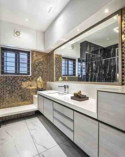 Powder Room in Captivating Cube House