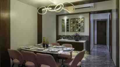 Dining Room in The Contemporary Luxe Residence