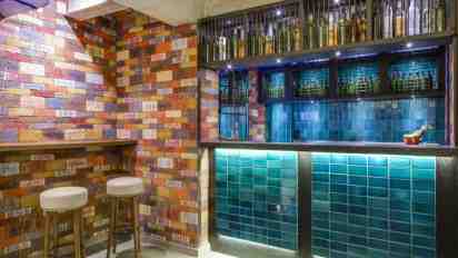 Bar Interior in Lemon Leaf