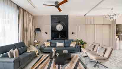 Living Room In Muted Abode Apartment