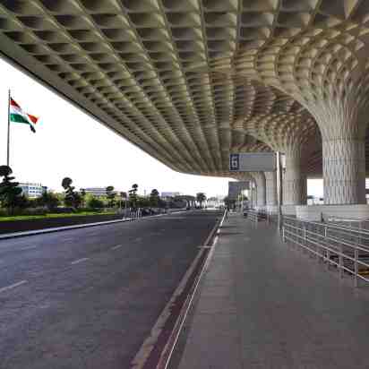 Airport Exterior of Chhatrapati Shivaji Maharaj International Airport Terminal- 2 video thumbnail