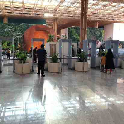 Airport Interior of Kempegowda International Airport Terminal- 2 – Security Scanner Gate video thumbnail