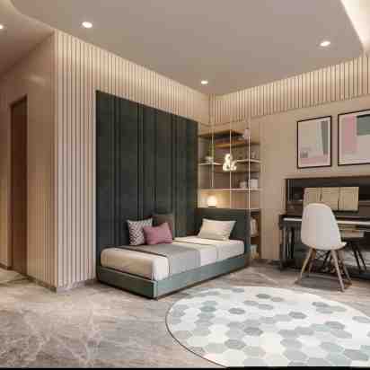 Kid's Bedroom in Lodha World Towers Apartment
