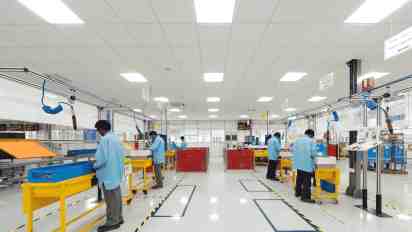 Factory Building Interior in OTIS Factory Campus