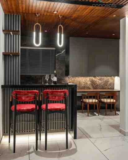 Home Bar in Mr. Issac Residence
