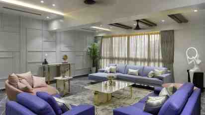 Living Room in The Contemporary Luxe Residence