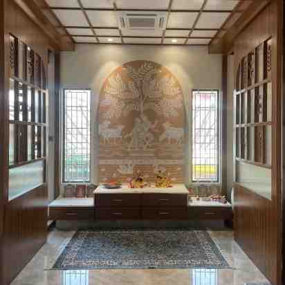 Pooja Room In Floating Garden House