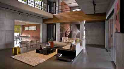 Living Room in Tic-Tac-Toe Apartment Home
