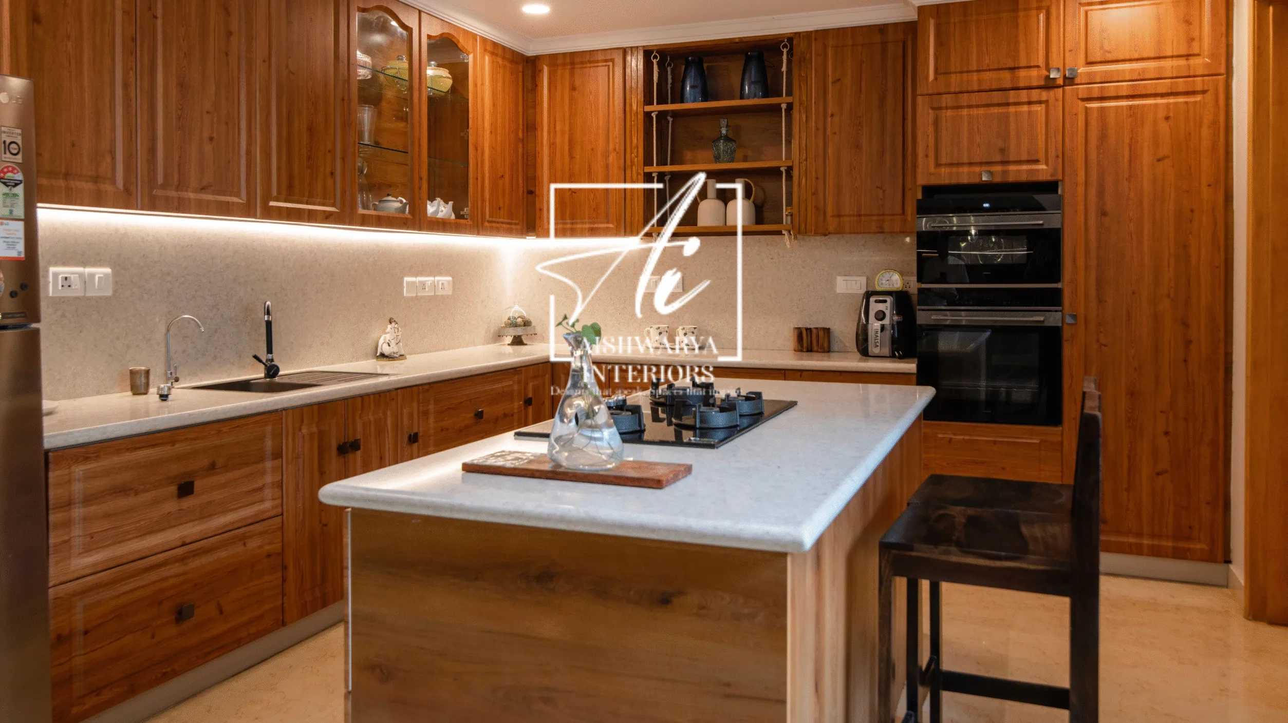 Kitchen In 4 BHK Mantri Espana Apartment