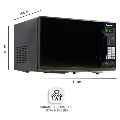 Panasonic 27L Convection Microwave Oven (NN-CT64HBFDG, Black Mirror + Golden, Zero Oil, 137 Auto Cook Menus) 2
