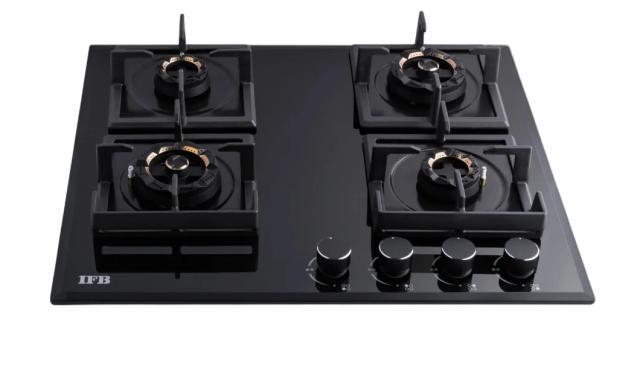 IFB 4 Burners Hybrid Hob With Bevelled Tempered Black Glass 1