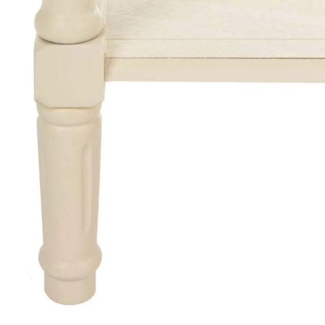 Asian Arts Farmhouse White Console Table With 2 Drawers & Lower Shelf | Entryway Accent 3