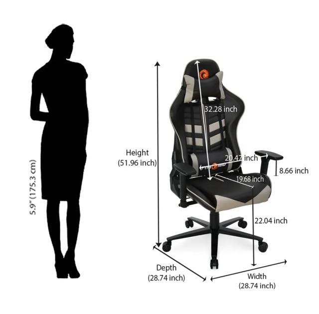 Nilkamal Fyrebird Razos Gaming Chair (Brown / Beige) 6