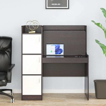 Nilkamal Genius Study Table - New Wenge and High Pine