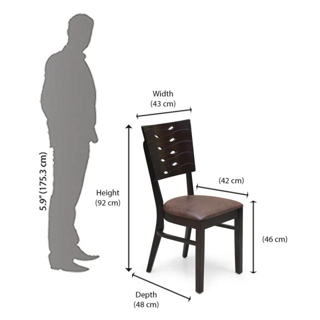 Nilkamal Fern Dining Chair - Erin Brown 8