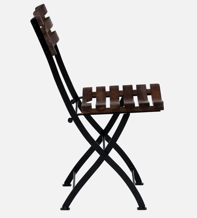 Pepperfry Mexico Metal Folding Chair in Provincial Teak Finish 4