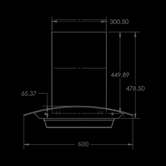Kaff MAINZ DHC 60/75/90 Kitchen Chimney, Black Glass And Digital Display (60 cm) 5