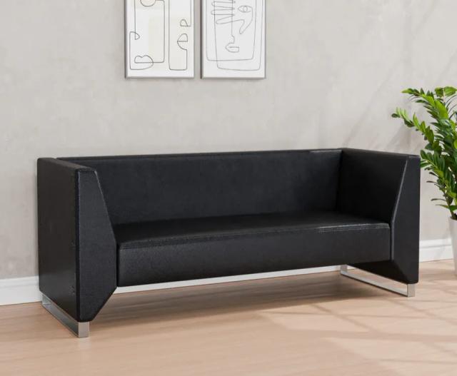 Nilkamal Reed 3 Seater Sofa - Black