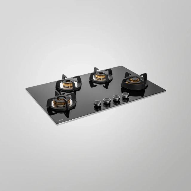 Kaff BLH-F 804 / BLH-F 804X BLK- 4 Full Brass High Efficiency Burners Built-In Hob, Heavy Duty Cast Iron Pan Support