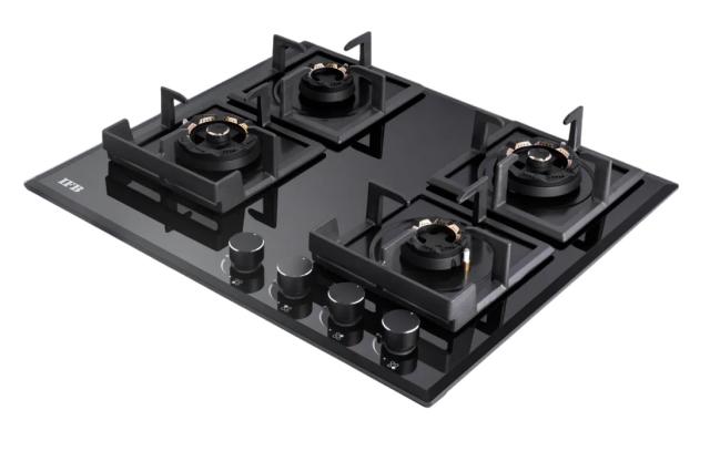 IFB 4 Burners Hybrid Hob With Bevelled Tempered Black Glass 2