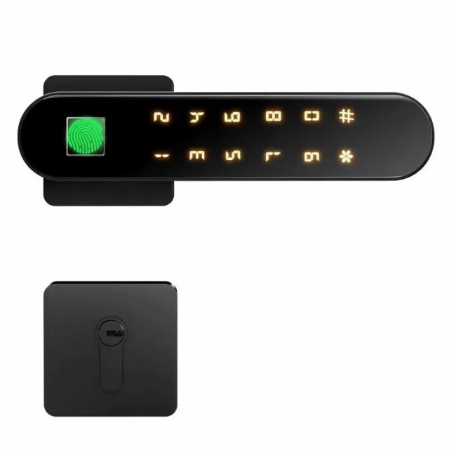 Ozone Smart Bluetooth Internal Lock with Rose Plate for Wooden & Metal Doors - OZ-FDL-22-R LIFE BLACK
