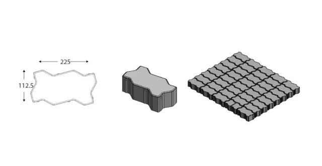 Basant Betons Uni-Regular Pavers - Grey 2