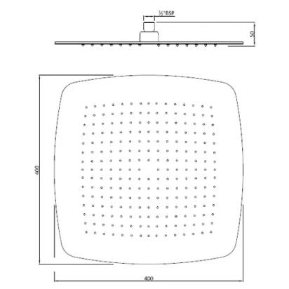 Artize Single Function Overhead Shower - Antique Copper - OSA-ACR-70051 1