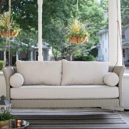 Dreamline Fiorentini Double Seater Hanging Swing Without Stand For Balcony , Garden Swing (Beige) 4