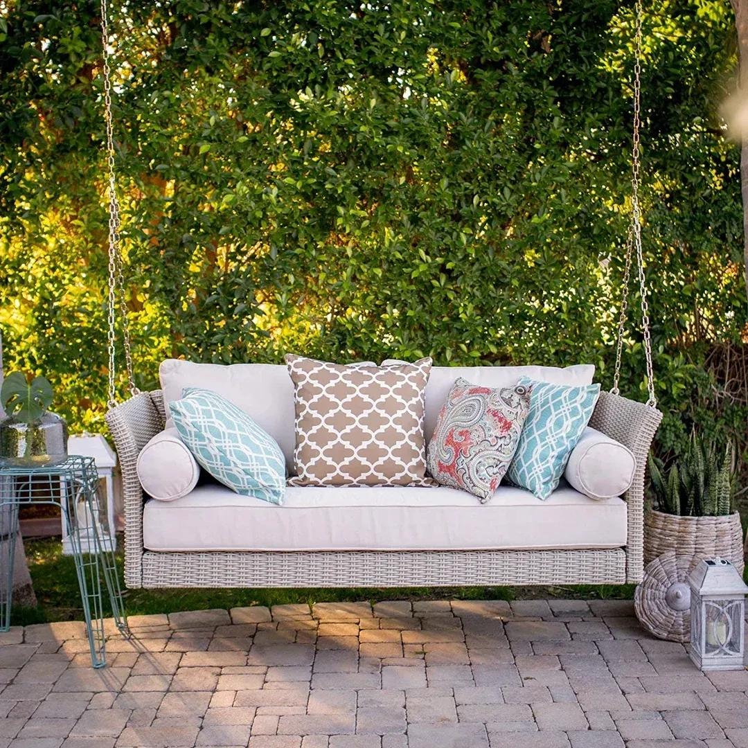 Dreamline Fiorentini Double Seater Hanging Swing Without Stand For Balcony , Garden Swing (Beige) 3