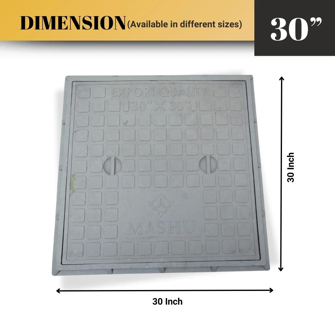 Mashu Heavy Duty Manhole Cover 12.53 Tons For All Purposes (30” x 30”) 3
