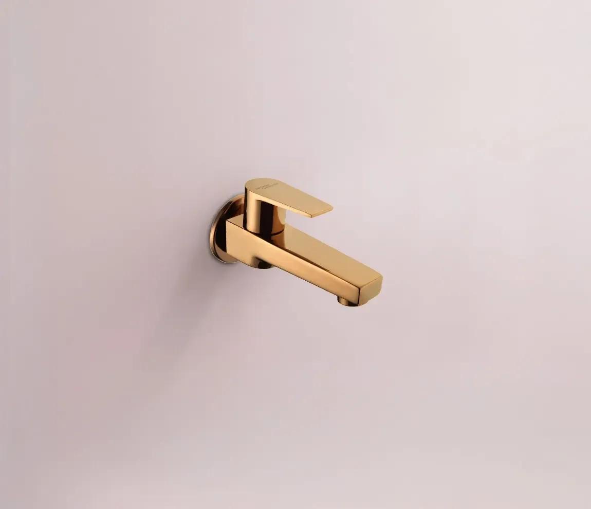 Hindware Bib Cock Tap With Wall Flange In Rose Gold