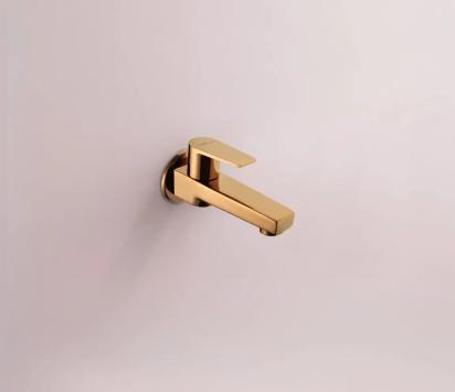 Hindware Bib Cock Tap With Wall Flange In Rose Gold